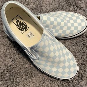 Light Blue Checkered Vans
